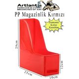 Artlantis Demonte Plastik Magazinlik 1 Adet Plastik Kutu Klasörü Magazinlik A4 Dosya ve Masa Düzenleyici Sınıf Ev Ofis - Kırmızı - Standart