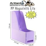 Artlantis Demonte Plastik Magazinlik 1 Adet Plastik Kutu Klasörü Magazinlik A4 Dosya ve Masa Düzenleyici Sınıf Ev Ofis - Lila - Standart