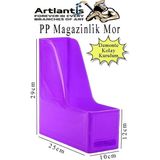 Artlantis Demonte Plastik Magazinlik 1 Adet Plastik Kutu Klasörü Magazinlik A4 Dosya ve Masa Düzenleyici Sınıf Ev Ofis - Mor - Standart