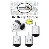 Artlantis Deney Motoru 3 Volt 3 Adet 3v - 6 V Dc Yüksek Devir Dinamo Motoru Okul Hobi Mini Motor 2 Adet Pille
