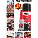 Artlantis Derby Hızlı Yapıştırıcı Seti 100 ml 10 Adet Ahşap ve Plastik Yüzeyler Için Yüksek Yapıştırma Gücü Düşük Viskozite 100 ml - Beyaz - Standart