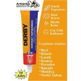 Artlantis Derby Yapıştırıcı 40 gr Tüp 10 Adet Kontakt Sıvı Yapıştırıcı Deri Kösele Lastik Kumaş Porselen Mobilya Yapıştırıcı - Çok Renkli - Standart