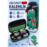 Artlantis Dinazor Kabartmalı Bölmeli Kalemlik 1 Adet P-5953 Erkek Çocuk Okul Kalem Kutusu 3 Boyutlu Sevimli Karikatür Hediyelik - Kırmızı