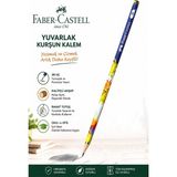 Artlantis Dinazor Kurşun Kalem 1 Adet Faber Castell Yuvarlak Gövdeli Siyah Kurşun Kalem Yumuşak Yazım Kolay Tutuş Kaliteli - Çok Renkli - Standart