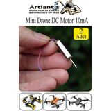 Artlantis Drone Motoru Yüksek Hızlı 2 Adet Çekirdeksiz Dc Dron Motoru Güçlü Deney Okul Helikopter Uçak Mini Drone Motoru - Siyah - Standart