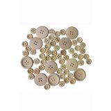 Artlantis Düğme Naturel Ahşap 60 Adet 1 Paket Okul Kreş Sanat Etkinlik Anasınıfı 1,2cm 50 Adet 2,5cm 10 Adet