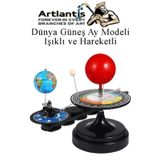 Artlantis Dünya Güneş Ay Modeli Işıklı ve Hareketli 1 Adet Güneş Sistemi Deney Seti Astronomi Solar Sistem Den