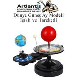 Artlantis Dünya Güneş Ay Modeli Işıklı ve Hareketli 1 Adet Güneş Sistemi Deney Seti Astronomi Solar Sistem Deney Seti - Renkli - Standart