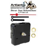 Artlantis Duvar Saat Mekanizması 1 Adet 10 mm Şaft Sessiz Saat Motoru Akrep Yelkovan Okul Deney Saat Yapım
