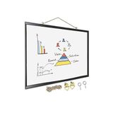 Artlantis Duvara Monte Beyaz Yazı Tahtası 30x45 cm MDF 1 Adet Laminant Yazı Tahtası Mdf Çerçeveli Askılı Okul Ofis Büro