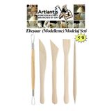 Artlantis Ebeşuar Seti 5 Li 15 Cm 1 Paket Ahşap Modelaj Modelleme Aletleri Seramik Kil Ve Heykel Modelaj Kalem