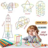 Artlantis Eğitici Bambu Çubuklar 300 Parça 1 Paket Heroes Eğitici Bambu Çubuk 300 Lü 1 Paket - Renkli