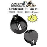 Artlantis Elektronik Pil Yatağı 3 Volt 10 Adet Cr2032 Cr2025 Cr2016 Para Düğme Pil Yatağı Rcb Pil Tutucu Bios Devre Kart