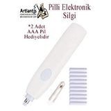 Artlantis Elektronik Silgi Pilli 1 Paket Otomatik Elektrikli Taşınabilir Kalem Silgi Kara Kalem Eskiz Çizim Grafit Mavi