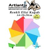Artlantis Elişi Kağıdı A4 10 Renk 1 Paket El Işi Kağıdı 10 Lu Kreş Ana Sınıfı Okul Öncesi Sınıf Malzemesi - Renkli - Standart - 20x30 cm