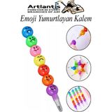 Artlantis Emoji Yumurtlayan Kurşun Kalem 1 Adet Eğlenceli Hediyelik Kurşun Kalem Gülen Yüzlü Kurşun Kalem Karne Hediyesi - Beyaz - 2.4mm - Standart