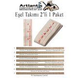 Artlantis Eşel Takımı 2 li 1 Paket Eşel Cetveli 7 Parça Kağıttan Cetvel Dikişi Cetveli Ölçekli Mezura Moda Tas