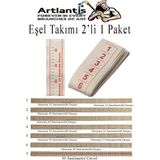 Artlantis Eşel Takımı 2 Li 1 Paket Eşel Cetveli 7 Parça Kağıttan Cetvel Dikişi Cetveli Ölçekli Mezura Moda Tasarım - Krem - Standart - 50 cm