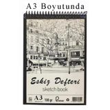 Artlantis Eskiz Defteri A3 Spralli 50 Yaprak 1 Adet 100 gr 297x420 mm Sketch Book Üstten Açılmalı Ezkiz Defter