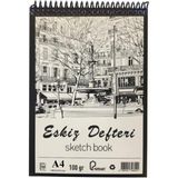 Artlantis Eskiz Defteri A4 Spralli 50 Yaprak 1 Adet 100 gr 210X297 mm Sketch Book Üstten Açılmalı Ezkiz Defteri - Renkli - Standart