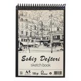Artlantis Eskiz Defteri A5 Spralli 50 Yaprak 1 Adet 100 gr 148x210 mm Sketch Book Üstten Açılmalı Ezkiz Defter