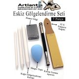 Artlantis Eskiz Gölgelendirme Seti 7 Parça 1 Paket Kalem Zımparası Kalem Uzatma Aparatı Pastel Dağıtıcı Karakalem - Renkli - Standart