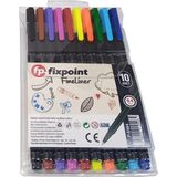 Artlantis Fineliner 10 Lu Ince Uçlu Kalem 1 Paket 10 Renk 0.4 mm Keçe Uçlu Kalem Renkli Işaretleme Yazı Kalemi - Standart