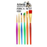 Artlantis Fırça Seti 6 Lı Kısa Sap Resim Fırçası 1 Paket Suluboya Akrilik Boya Guaj Boya Yağlı Boya Fırca Seti