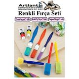 Artlantis Fırça Seti 6 Lı Plastik Sap Resim Fırçası 1 Paket Suluboya Akrilik Boya Guaj Boya Yağlı Boya Fırca Seti Çok Renkli