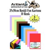 Artlantis Fon Kartonu 10 Lu 35x50 Cm 3 Paket Artlantis 10 Renk Fon Kartonu 35*50 Okul Sınıf Kreş Anasınıfı