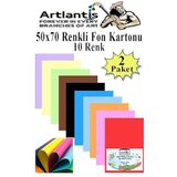 Artlantis Fon Kartonu 10 Lu 50x70 Cm 2 Paket Arlantis 10 Renk Fon Kartonu 50*70 Okul Sınıf Kreş Anasınıfı