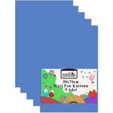 Artlantis Fon Kartonu 50X70 cm 120 gr 5 Adet 50*70 cm Renkli Fon Kartonu Kağıdı 120 gr Okul Sınıf Etkinlik Kreş Okul Öncesi - Mavi