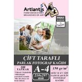 Artlantis Fotoğraf Baskı Kağıdı A-4 150 Gr/m2 100'lü 1 Paket A4 Fotoğraf Kağıdı Ofis Ve Ev Tipi Mürekkepli Yazıcılar İçin