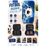 Artlantis Futbol Kabartmalı Bölmeli Kalemlik 1 Adet P-6011 Erkek Çocuk Okul Kalem Kutusu 3 Boyutlu Sevimli Karikatür Hediyelik - Mavi