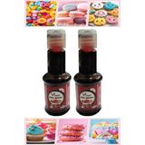 Artlantis Gıda Boyası Sıvı 50 ml 2 Adet Su Bazlı Likit Renkli Sıvı Gıda Boyası Pasta Hamur Boyası Kek Fonda Yüksek Konsantre - Bordo