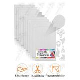 Artlantis Gümüş Gri Simli Karton A4 20x30 cm 10 lu 1 Paket Simli Fon Kartonu Parıltılı Kağıt Anasınıfı Kreş Etkinlik Proje