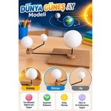 Artlantis Güneş Dünya Ay Maketi 1 Paket Dünya Güneş Ay Modeli Set Deney Seti Strafor Toplu Fen Bilimleri Okul Etkinlik Sınıf - Beyaz - Standart