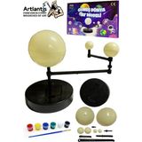 Artlantis Güneş Dünya Ay Modeli 1 Paket Gezegen Maketi Boya Fırça Eğitici Maket Deney Seti Plastik Güneş Sistemi - Renkli - Standart