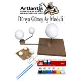 Artlantis Güneş Dünya Ay Modeli 1 Paket Gezegen Maketi Güneş Sistemi Modeli Deney Seti Kendin Yap Deney Seti