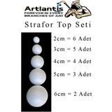 Artlantis Güneş Sistemi Maketi Için Strofor Köpük Top 20 Adet Yuvarlak Strafor Top Küre Okul Deney Köpük Toplar - Standart - Beyaz