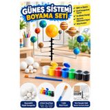 Artlantis Güneş Sistemi Modeli 1 Paket Gezegenler Sistemi Strafor Köpük Top Maket Deney Fen Bilgisi 6 Renk Boya Fırça Okullar İçin