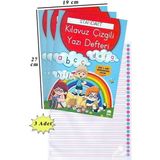 Artlantis Güzel Yazı Defteri A4 Boy 19X27 cm 24 Yaprak 3 Adet Standart Çizgili Yazı Defteri Dik Temel Harflerle 1. Sınıf - Renkli - 19x27cm