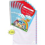 Artlantis Güzel Yazı Defteri A4 Boy 19X27 cm 24 Yaprak 6 Adet Standart Çizgili Yazı Defteri Dik Temel Harflerle 1. Sınıf - Renkli - 19x27cm