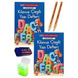 Artlantis Güzel Yazı Defteri A4 Büyük Boy Fatih Jumbo Kurşun Kalem Sınav Silgisi Kalemtraş Yeni Müfredat Standart Klavuz Çizgili Çok Renkli