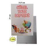 Artlantis Güzel Yazı Defteri Küçük Boy 14,5x21 cm 24 Yaprak 1 Adet Klavuzlu Standart Çizgili Yazı Defteri Dik