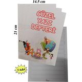 Artlantis Güzel Yazı Defteri Küçük Boy 14,5X21 cm 24 Yaprak 3 Adet Klavuzlu Standart Çizgili Yazı Defteri Dik Temel Harflerle 1. Sınıf - Renkli - 14,5x21cm