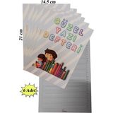 Artlantis Güzel Yazı Defteri Küçük Boy 14,5X21 cm 24 Yaprak 6 Adet Klavuzlu Standart Çizgili Yazı Defteri Dik Temel Harflerle 1. Sınıf - Karışık-Çok Renkli - 14,5x21cm