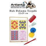 Artlantis Halı Dokuma Tezgahı 1 Paket Hobi Okul Elişi Çocuk Halı Dokuma Tezgah Seti 22x29 cm