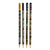 Artlantis Happy Bear Yuvarlak Kurşun Kalem 4 Adet 1 Paket Fatih Kurşun Kalem 2B Siyah Kurşun Kalem Happy Bear Desenli 2 B Kalem