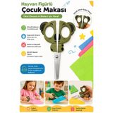 Artlantis Hayvan Figürlü Makas 1 Adet Bubu Küt Uç Korumalı Okul Makası Çocuk Kağıt Makası Okul Öncesi Kreş Ana